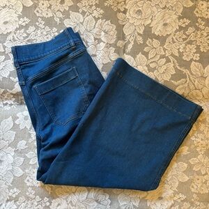 SPANX Women's Wide Leg Jeans in Deep Blue